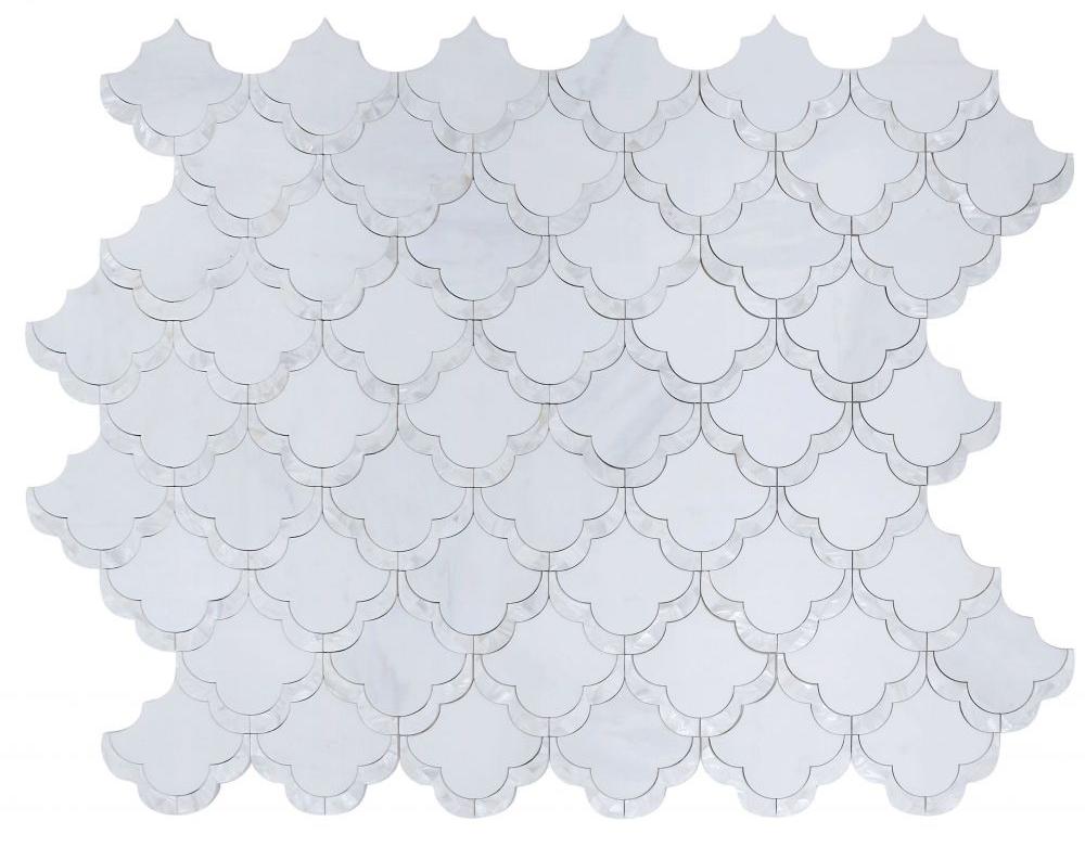 Sample of Diana Scale Arabesque Mosaic Wall Tile-Sample-American Tile Depot