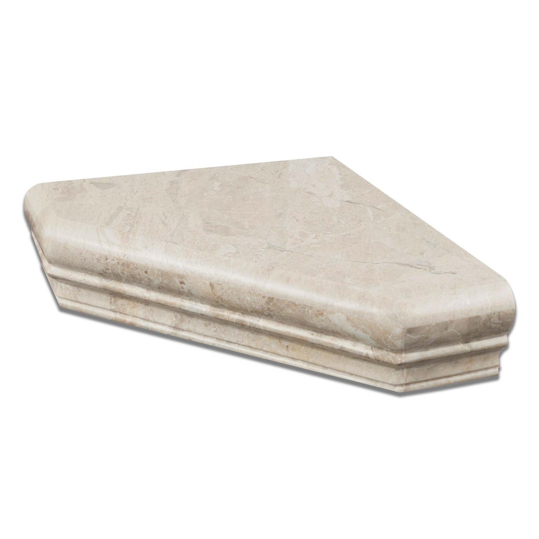 Diano Royal Marble Hand-Made Custom Shower Corner Shelf - Polished-Accessories-American Tile Depot