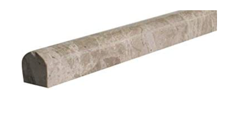 Diano Royal ( Queen Beige ) Marble Polished 3/4 X 12 Bullnose Liner