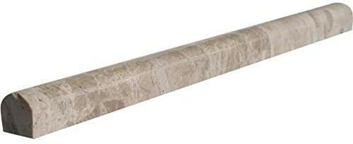 Diano Royal ( Queen Beige ) Marble Polished 3/4 X 12 Bullnose Liner-Marble Molding/Trim-American Tile Depot