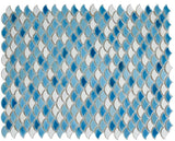 Fish Scale Lake Glossy Porcelain Mosaic Tile