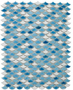 Fish Scale Lake Glossy Porcelain Mosaic Tile-Porcelain Mosaic-American Tile Depot