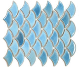 Fish Scale Sky Glossy Porcelain Mosaic Tile