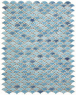 Fish Scale Sky Glossy Porcelain Mosaic Tile-Porcelain Mosaic-American Tile Depot