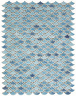 Fish Scale Sky Glossy Porcelain Mosaic Tile-Porcelain Mosaic-American Tile Depot