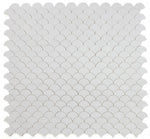 Fish Scale Thassos Polished Marble Mosaic Tile-Marble Mosaic-American Tile Depot