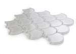 Fish Scale White Glass Glossy Glass Mosaic Tile-Glass Mosaic-American Tile Depot