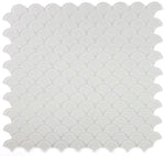 Fish Scale White Glass Glossy Glass Mosaic Tile-Glass Mosaic-American Tile Depot