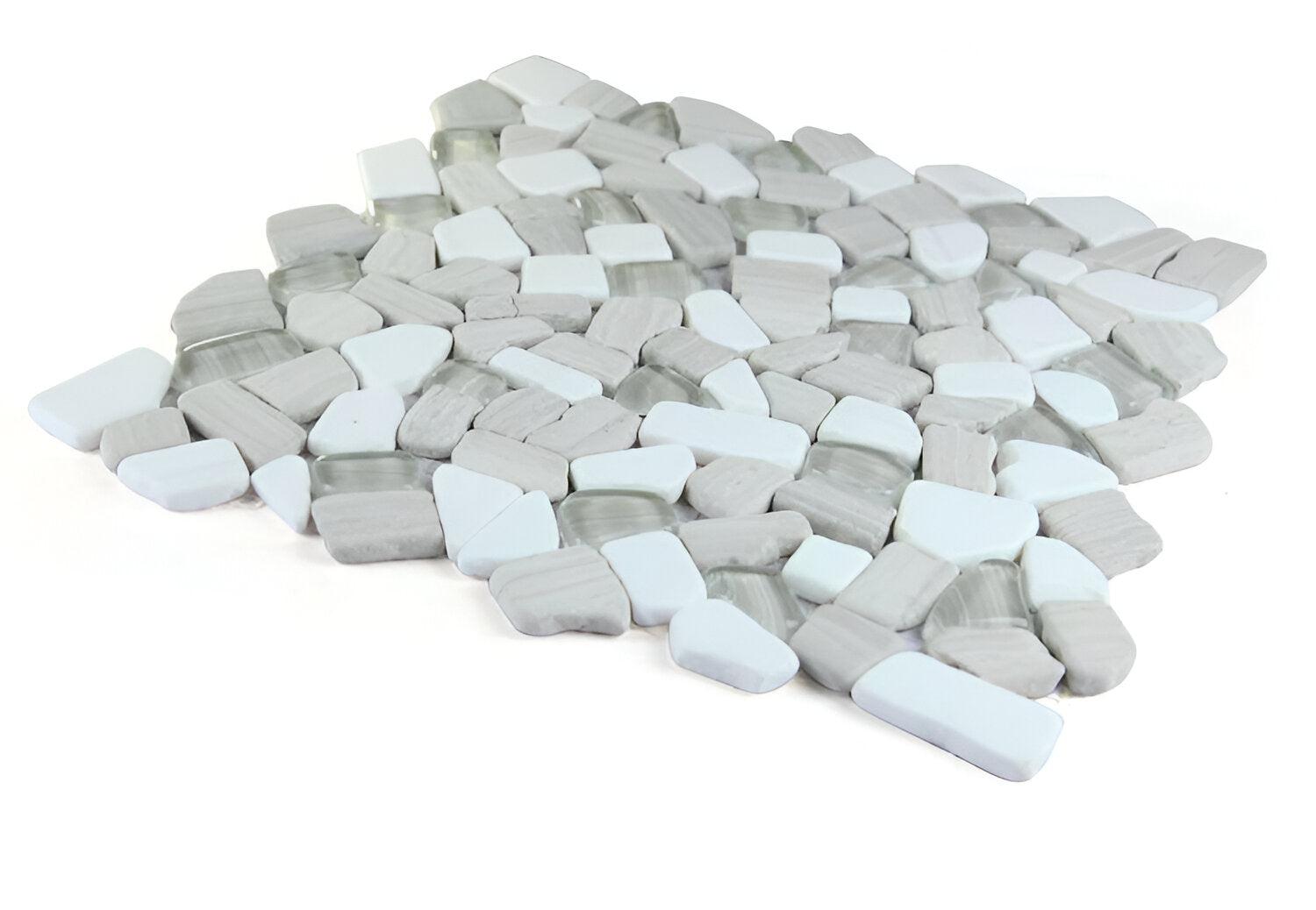 Drop Loft Pebble Mosaic Wall Tile-Mixed Mosaic-American Tile Depot