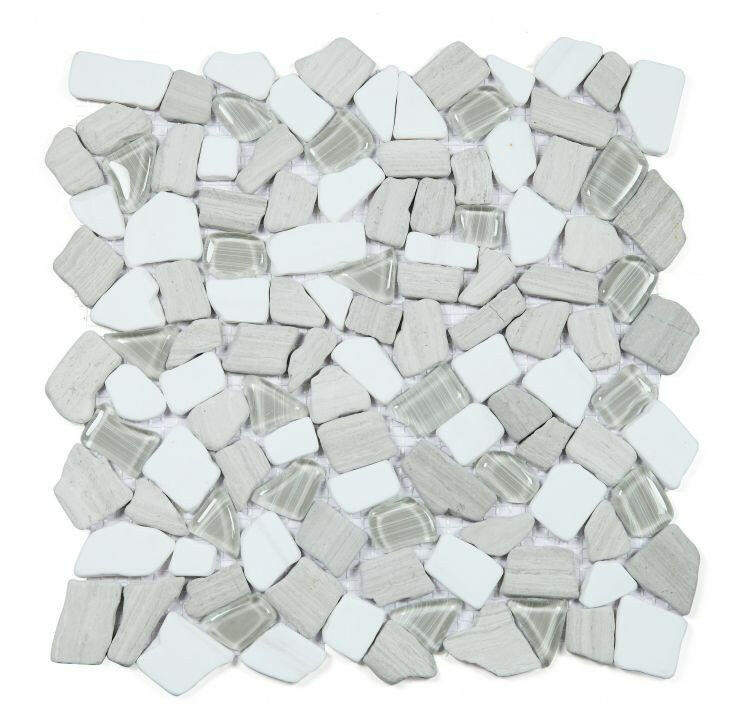 Drop Loft Pebble Mosaic Wall Tile-Mixed Mosaic-American Tile Depot