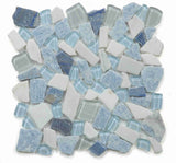 Drop Royal Sapphire Rubble Mosaic Wall Tile