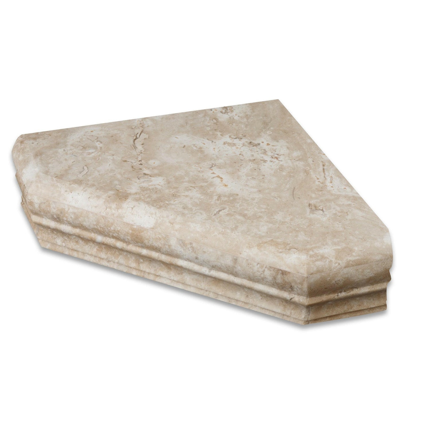 Durango Cream Travertine Hand-Made Custom Shower Corner Shelf - Honed-Accessories-American Tile Depot