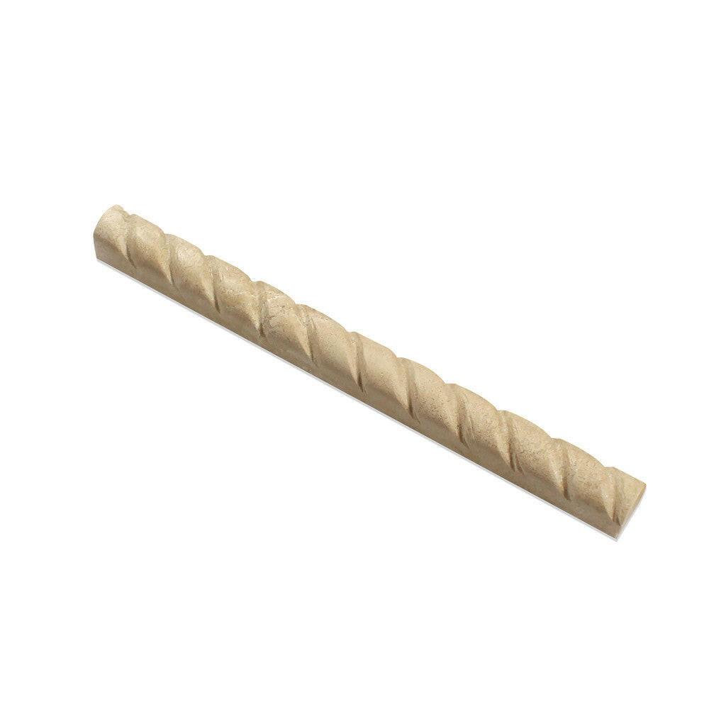 Durango Cream Travertine Honed 1 X 12 Rope Liner-Travertine Molding/Trim-American Tile Depot