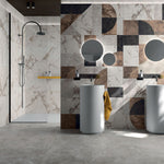 24 X 48 Epoque White Matte Marble Look Porcelain Tile-Porcelain Tile Large Formate-American Tile Depot