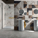 24 X 48 Epoque-White Matte Marble Look Porcelain Tile