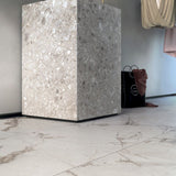 24 X 48 Epoque-White Matte Marble Look Porcelain Tile