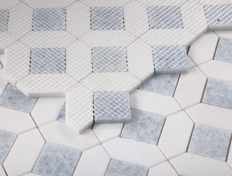 Luna Crystal Ocean Polished Octagon Marble Mosaic Tile-Marble Mosaic-American Tile Depot