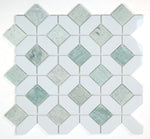 Luna Ming Green Polished Octagon Marble Mosaic Tile-Marble Mosaic-American Tile Depot