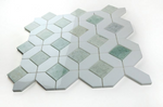 Luna Ming Green Polished Octagon Marble Mosaic Tile-Marble Mosaic-American Tile Depot