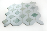 Luna Ming Green Polished Octagon Marble Mosaic Tile