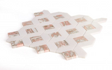 Luna Rose Polished Octagon Marble Mosaic Tile-Marble Mosaic-American Tile Depot