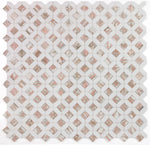 Luna Rose Polished Octagon Marble Mosaic Tile-Marble Mosaic-American Tile Depot