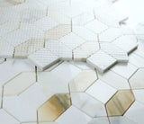 Luna Sun Polished Octagon Marble Mosaic Tile