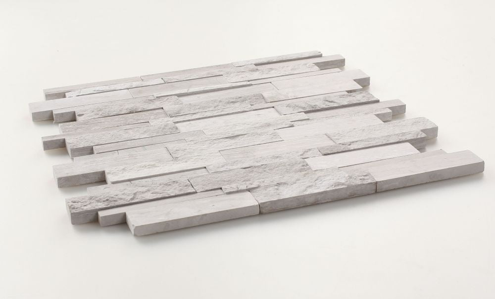 Sample of Precious Stone Egypt Grey Linear Marble Mosaic Wall Tile-Sample-American Tile Depot