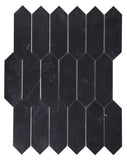 Sapphire Marquina Honed Elongated Hexagon Marble Mosaic Tile