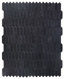 Sapphire Marquina Honed Elongated Hexagon Marble Mosaic Tile