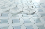 Precious Stone Embrace Crystal Ocean Polished Circular Marble Mosaic Tile