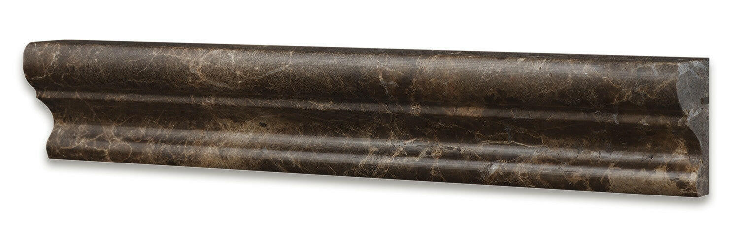 Emperador Dark Marble Polished Crown - Mercer Molding Trim-Marble Molding/Trim-American Tile Depot