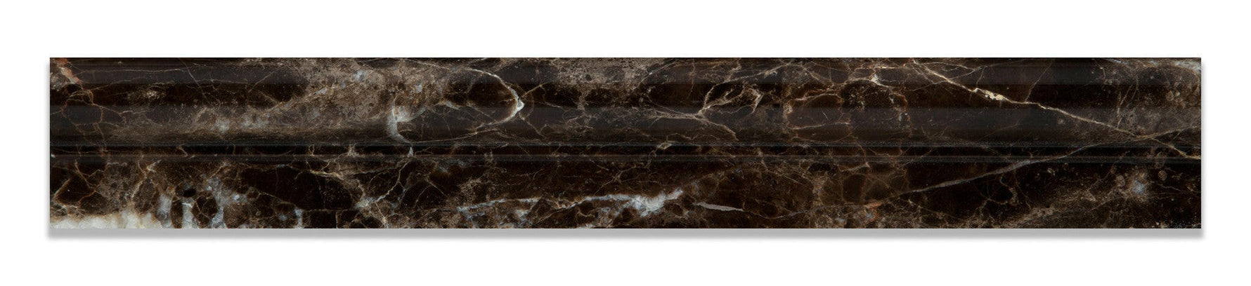 Emperador Dark Marble Polished OG-1 Chair Rail Molding Trim-Marble Molding/Trim-American Tile Depot