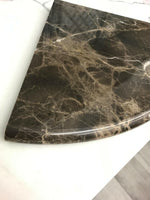 Emperador Dark Marble Shower Corner Shelf - Polished-Accessories-American Tile Depot