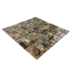 Emperador Marble Look Glass Mosaic Tile-Glass Mosaic-American Tile Depot