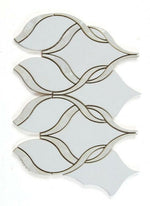 Fame Pearl Thassos Polished Twirl Mosaic Wall Tile-Mixed Mosaic-American Tile Depot