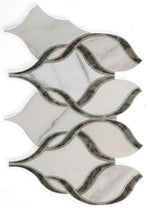 Fame Mirror Calacatta Polished Twirl Mosaic Wall Tile-Mixed Mosaic-American Tile Depot