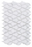 Fame Pearl Snow Twirl Mosaic Wall Tile-Mixed Mosaic-American Tile Depot