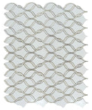 Fame Pearl Thassos Polished Twirl Mosaic Wall Tile