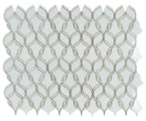 Fame Pearl Thassos Polished Twirl Mosaic Wall Tile