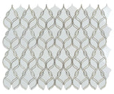 Fame Pearl Thassos Polished Twirl Mosaic Wall Tile