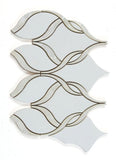 Fame Pearl Thassos Polished Twirl Mosaic Wall Tile