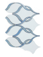 Fame Sapphire Polished Twirl Marble Mosaic Wall Tile-Marble Mosaic-American Tile Depot