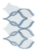 Fame Sapphire Polished Twirl Marble Mosaic Wall Tile-Marble Mosaic-American Tile Depot