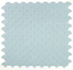 Fish Scale Turquoise Glossy Glass Mosaic Tile-Glass Mosaic-American Tile Depot