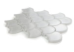 Fish Scale White Glass Glossy Glass Mosaic Tile-Glass Mosaic-American Tile Depot