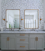 Fish Scale Dusk Polished Marble Mosaic Tile-Marble Mosaic-American Tile Depot