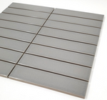 Gio Gray Glossy 1.25" X 6" Stacked Linear Porcelain Mosaic Tile-Porcelain Mosaic-American Tile Depot