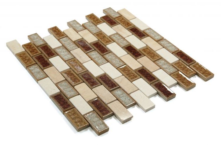 Garnet Brick Swiss Wine Mosaic Wall Tile-Mixed Mosaic-American Tile Depot