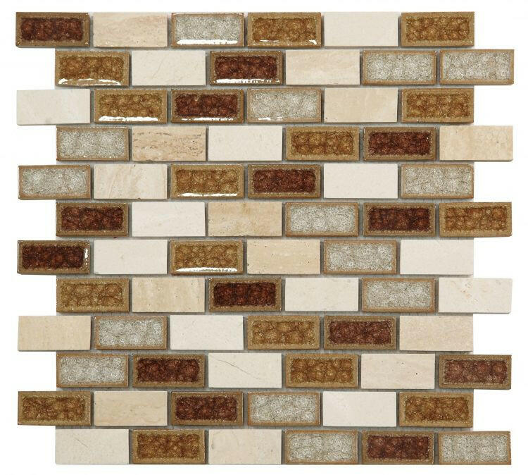 Garnet Brick Swiss Wine Mosaic Wall Tile-Mixed Mosaic-American Tile Depot